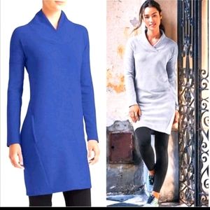 Athleta Soft Tech Wool Blend Blue Dress XS